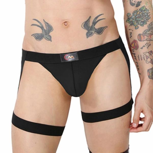 Calzoncillos CLEVER-MENMODE Sexy Correa Ropa interior Hombres Pierna Cinturón Calzoncillos Arnés Fetiche Lencería Bondage Traje Elástico Erótico Hombre