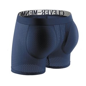 Sous-vêtements CLEVERMENMODE Sexy Hommes Sous-vêtements rembourrés Mesh Boxer Fesses Lifter Agrandir Butt Push Up Pad Penis Pouch Culotte 221115