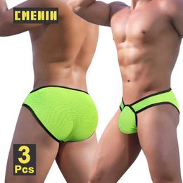 Onderbroek cmenin 3-delige sexy heren ondergoed onafhankelijke grote tas ademende mesh sporten en fitness Q240430