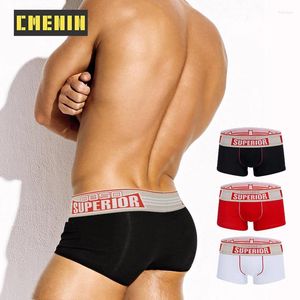 Sous-vêtements CMENIN 3pcs Sexy Coton Hommes Boxers Respirant Hommes Gays Sissy Bikini Boxer Culottes Sous-Vêtements Homme Slip