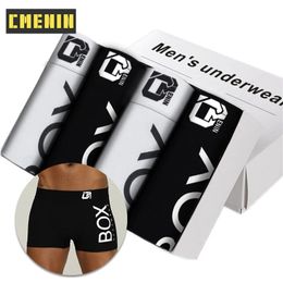 Onderbroek CMenin 4pcs Man Boxershorts Cotton Men Boxers Mannelijk Ademend ondergoed Mens slipjes zachte bokser OR212 230426