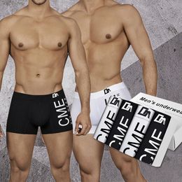 Caleçon CMENIN 4 pièces Sexy hommes sous-vêtements Boxer Shorts imprimé coton doux Boxershorts hommes culottes 230420