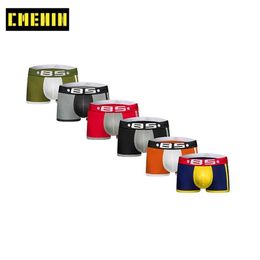 Sous-vêtements CMENIN 6pcs lot coton boxer hommes sous-vêtements boxeurs imprimer doux sexy hommes sous-vêtements boxershorts top culottes BS70262L