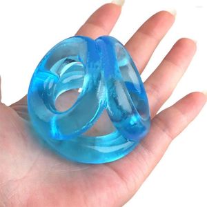 Calzoncillos Anillos para el pene Hombres Transparente Retraso Eyaculación O Anillo G-String Suave elástico Escroto Bind Cockring para parejas Calzoncillos con bloqueo