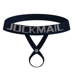 Calzoncillos Cockstrips para hombres Jockstrap Underwear Sexy G-Thong G String Botón móvil ajustable anillo Penile Q240430