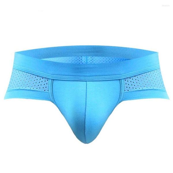 Slip couleur taille hommes Modal Triangle U poches convexes Anti-bas bas Cool trois jambes sous-vêtement respirant