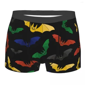 Sous-vêtements colorés chauve-souris Halloween sous-vêtements pour hommes Boxer slips culottes nouveauté polyester pour homme S-XXL