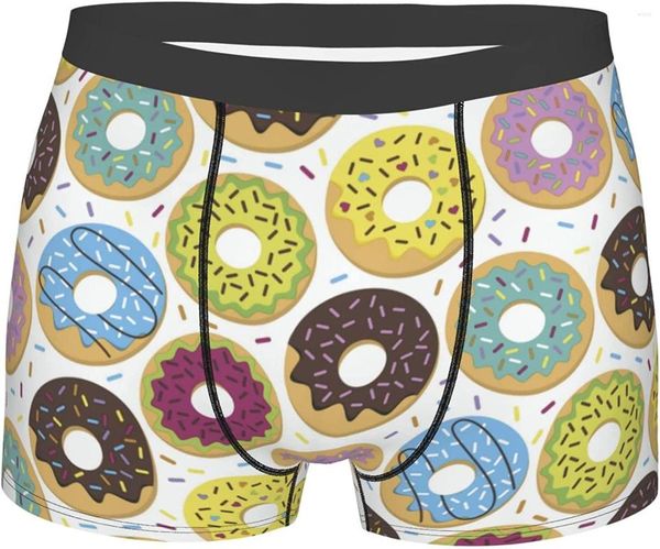 Calzoncillos bóxer coloridos de Donut para hombre, ropa interior de estrella de mar, bañadores, deporte elástico suave, Fitness para hombres y niños