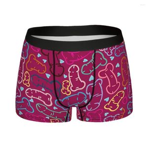 Caleçons colorés pénis coeurs mignon Homme culottes sous-vêtements pour hommes imprimés Shorts Boxer slips