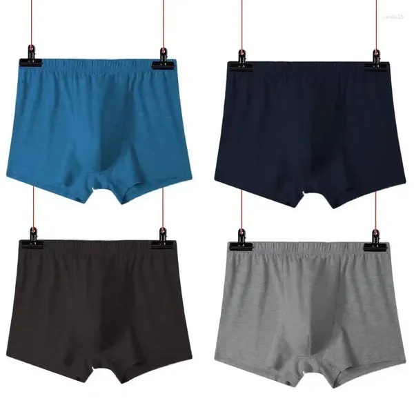 Caleçons confortables Boxer pour hommes Coton pour hommes plus âgés Fat Loose Plus Taille Papa Shorts