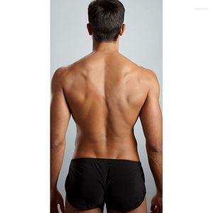 Calzoncillos cómodos y sexis para hombre, calzoncillos tipo bóxer, bañadores de salón de seda helada, ropa de dormir para el hogar, bragas Gay