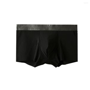 Sous-vêtements de refroidissement sous-vêtements hommes Viscose ultra-mince sans couture Skilkies respirant Boxer slips confortable taille moyenne Shorts tronc pour l'été