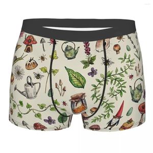 Boxer Cottagecore vert clair pour homme, sous-vêtements, champignons, forêt, hautement respirant, idée cadeau de haute qualité
