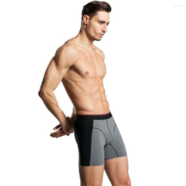 Caleçon Coton Boxers Hommes Sous-Vêtements Longue Jambe Respirant Mâle Sexy Boxer Shorts Marque Hommes Mesh Clot