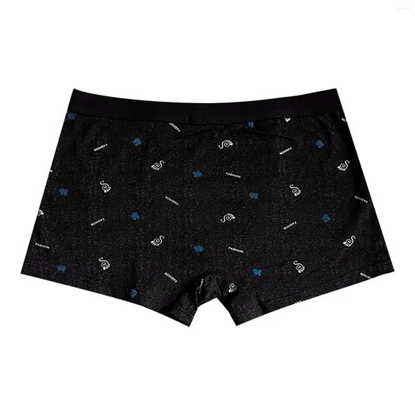 Calzoncillos Boxers De Algodón De Gran Tamaño Impreso Ropa Interior Íntima De Los Hombres Sexy Transpirable Lencería Sin Rastro Calzoncillos Fitness Ropa Masculina