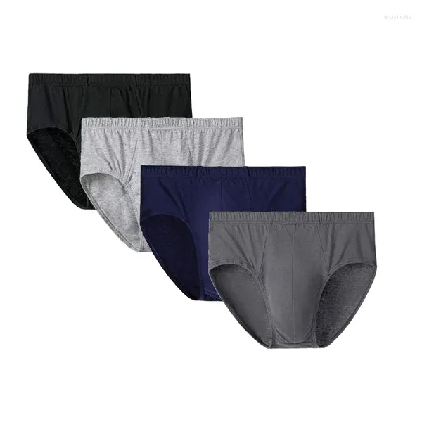 Slips en coton pour hommes, sous-vêtements confortables pour hommes L/XL/2XL/3XL/4XL/5XL, 4 pièces/lot, livraison directe