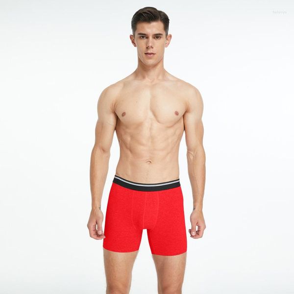 Caleçons en coton pour hommes, sous-vêtements respirants, Boxershorts solides, culottes pour jeunes garçons, Boxer Sexy, grande taille