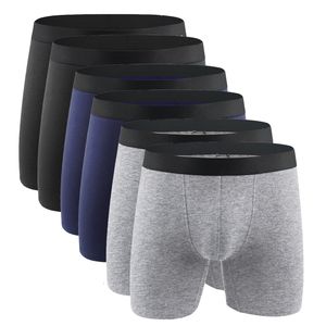 Caleçons Coton hommes culottes sous-vêtements Boxer Shorts longue jambe confort hommes caleçons homme Hombre Boxer Marca taille européenne Plus SXXL 230317