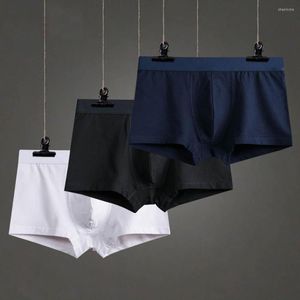 Onderbroek katoen vaste kleur plus size zachte boksershorts heren ondergoed bokser m l xl 2xl 3xl 0428