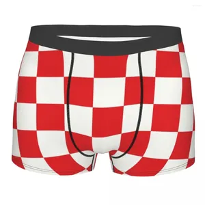 Sous-vêtements Croatie Style Sous-vêtements d'échecs Mâle Imprimé Boxer personnalisé Slips Shorts Culottes Respirant
