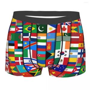Sous-pants Custom 60 drapeaux des pays Boxers mondiaux shorts masculins Briefs-cadeaux internationaux Novelté des sous-vêtements