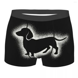 Caleçon personnalisé mignon petit teckel chiot sous-vêtements hommes respirant Weiner chien Boxer slips Shorts culotte douce pour homme