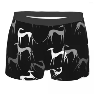 Sous-vêtements personnalisés mignons lévriers sous-vêtements hommes Breathbale Greyhound Whippet chien Boxer slips