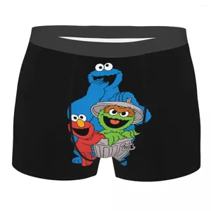 Onderbroek aangepaste mannelijke coole elmo cookie monster ondergoed bokser slijsten strekken shorts slipje