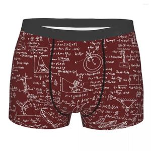 Calzoncillos de las ecuaciones de física personalizadas Boxers Boxers Shorts Men Math Science Maestro Geométrico Regalos Arbitrosas