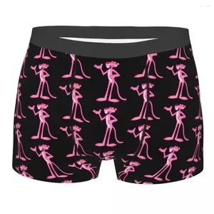 Sous-pants Custom Pink Leopard Boxers Shorts Men Men Anime Cartoon Briefs Sous-vêtements Fashion