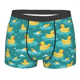 Sous-vêtements personnalisés en caoutchouc canards motif boxeurs shorts hommes dessin animé slips sous-vêtements sexy