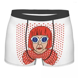 Sous-pants Custom Yayoi Kusama Self Portrait sous-vêtements Men Boîtres respirants Briefs Shorts Soft for Homme