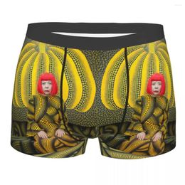 Sous-pants personnalisés yayoi kusama sous-vêtements hommes respirants pumkin abstrait peinture boxer bisses shorts somes softs for homme