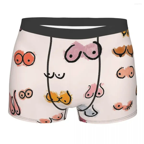 Calzoncillos Cute BOOBS Homme Bragas Hombre Ropa interior Pantalones cortos con estampado Boxer Briefs