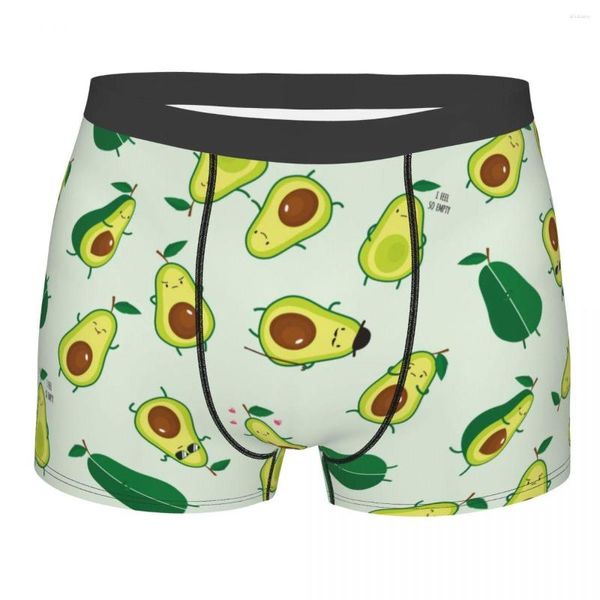 Sous-vêtements mignon vert avocat hommes sous-vêtements avocats amant boxer slips shorts culotte mode taille moyenne pour homme s-xxl