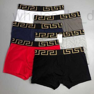 Calzoncillos Boxers de diseño Ropa interior de cuatro esquinas para hombres Pantalones cortos planos de algodón puro transpirable para hombres HTI6
