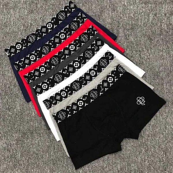 Calzoncillos Diseñador Ropa interior para hombres de moda Ropa interior para hombres con osito de peluche, pantalones de esquina plana con estampado de algodón puro, pantalones de cuatro esquinas 8FU9