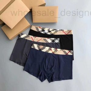 Calzoncillos Diseñador Ropa interior para hombre Modal Boxer Sin costuras Clásico A cuadros Sudor absorbente y transpirable Pantalones cortos de alta gama MBJB