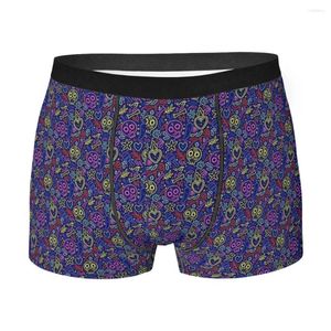 Onderbroek Dias De Los Muertos Heren Boxer Briefs Dag van de Dode Mexico Schedel Ademend Grappig Hoge Kwaliteit Print Shorts Cadeau