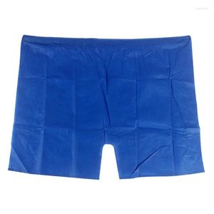 Slip jetable bleu élastique slips respirant Non-tissé tissu culotte un pour le temps utiliser sous-vêtements courts femmes hommes