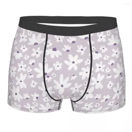 Onderbroek Ditsy Madeliefjes op Lila Cottagecore Landelijke Esthetische Homme Slipje Man Ondergoed Comfortabele Shorts Boxer Briefs