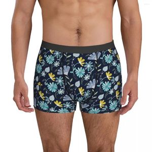 Sous-vêtements Ditsy Floral Sous-vêtements Bleu Fleurs Impression Boxershorts Qualité Hommes Drôle Boxer Brief Idée Cadeau