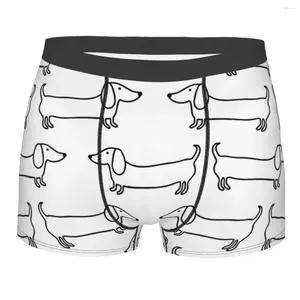 Onderbroek Hond Teckel Zwart Wit Katoenen Slipje Heren Ondergoed Comfortabele Shorts Boxershorts