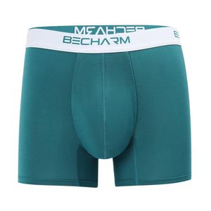 Slips Drop Men's Culottes Boxers Shorts Sous-vêtements en fibre de bambou Ensemble de grands vêtements sexy verts Support en gros / personnalisé