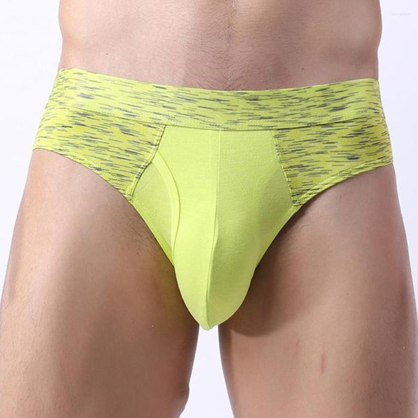 Calzoncillos mejorar Peni bolsa bragas hombres transpirable U ropa interior convexa cintura baja Sexy Bikini calzoncillos lencería erótica
