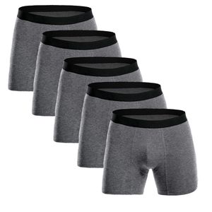 Onderbroek Europees maat katoen Long Leg Men Boxers ondergoed Soft Boxer Men Solid Calzoncillo Hombre Mens Underwear Plus Size S M L XL XXL 230327