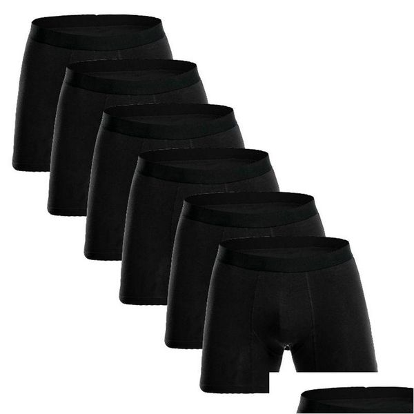 Sous-vêtements Taille européenne Plus Coton Hommes Sous-vêtements Boxer Shorts Longue jambe Confort Mâle Hombre Marca S M L XL XXL LJ200922 Drop Deliver Dhob2