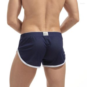 Onderbroek Modemerk Mannen Losse Boxers Mesh Ademend Comfortabel Man Ondergoed Trunks Homme Slipje Gay Shorts M/L/XL/XXL/XXXL