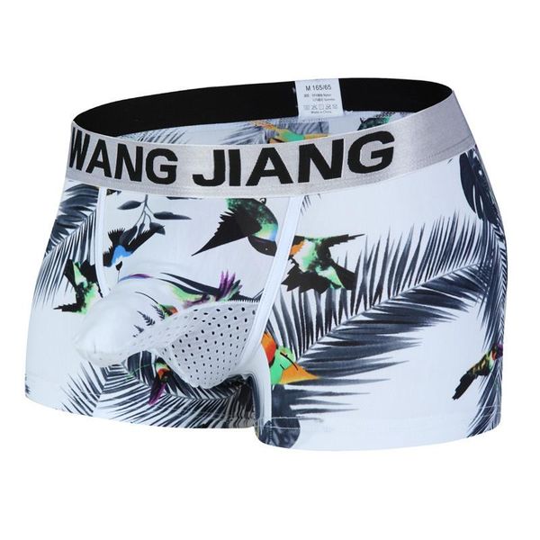 Slip Mode Homme Sexy Imprimer Coton Boxers Shorts Drôle Culotte Mâle Gay Pénis Poche Éléphant Nez Jockstrap Renflement Sous-VêtementsSous-Vêtements