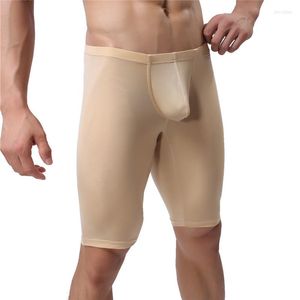 Caleçon Mode Hommes Boxers Demi Jambe Pantalon Body Pantalon Shapewear Shorts Sous-Vêtements Confortable Ultra-mince